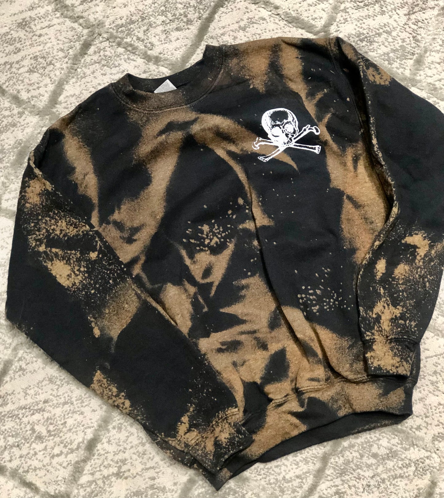 Kid's Punks Not Dead Bleached Crew Sweatshirt