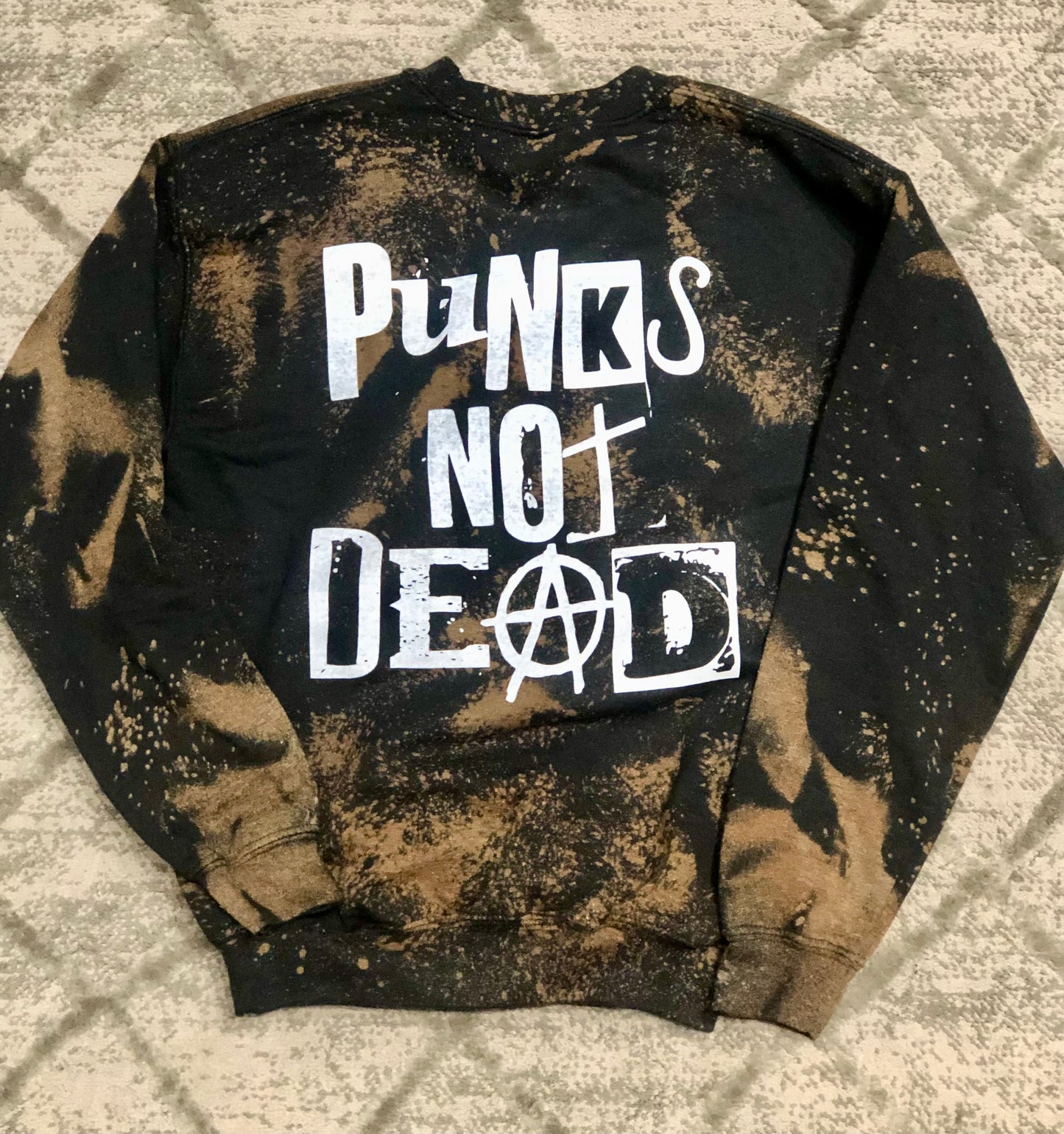 Kid's Punks Not Dead Bleached Crew Sweatshirt