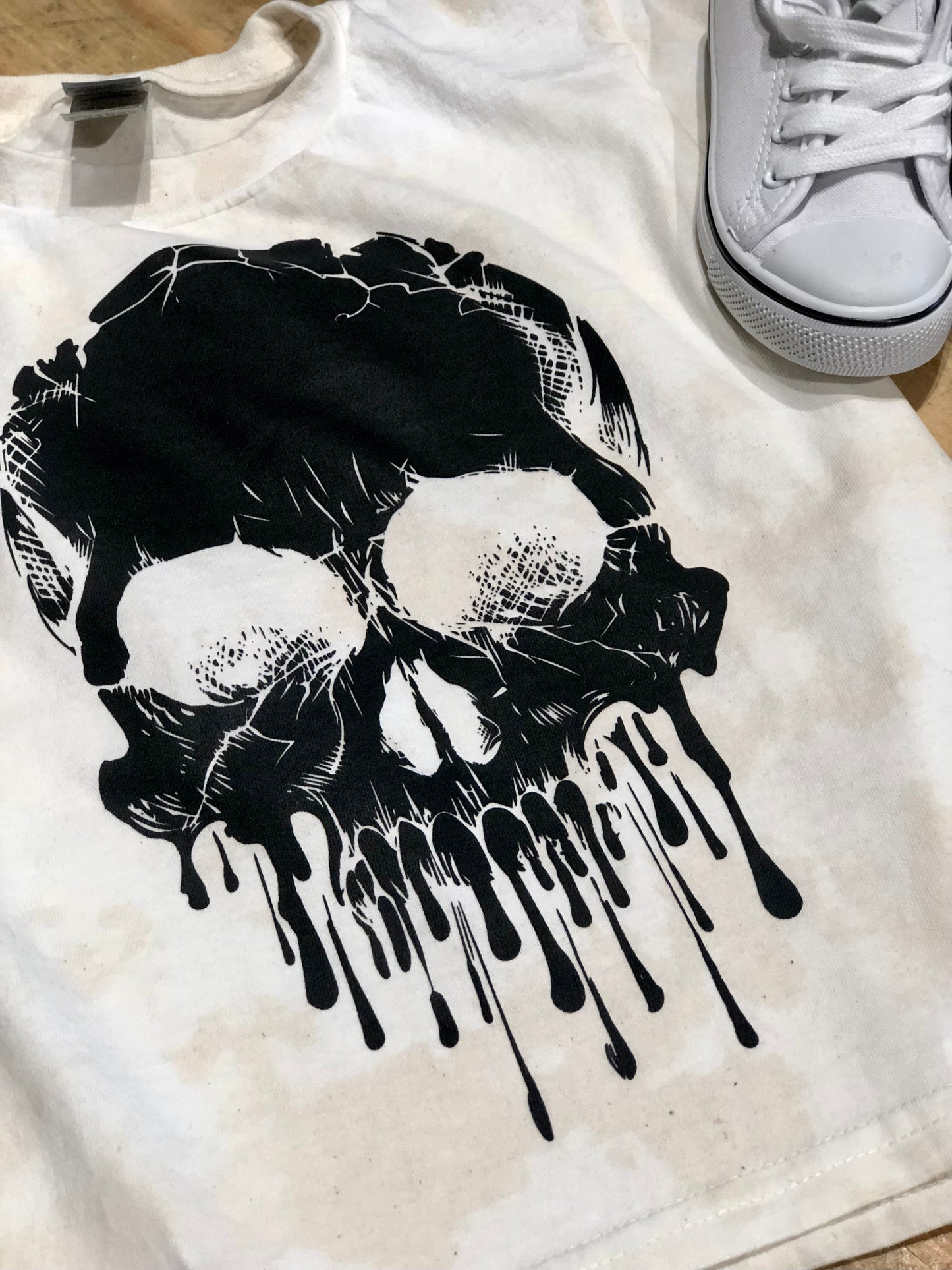 Bleach Drip Skelly Kids Tee