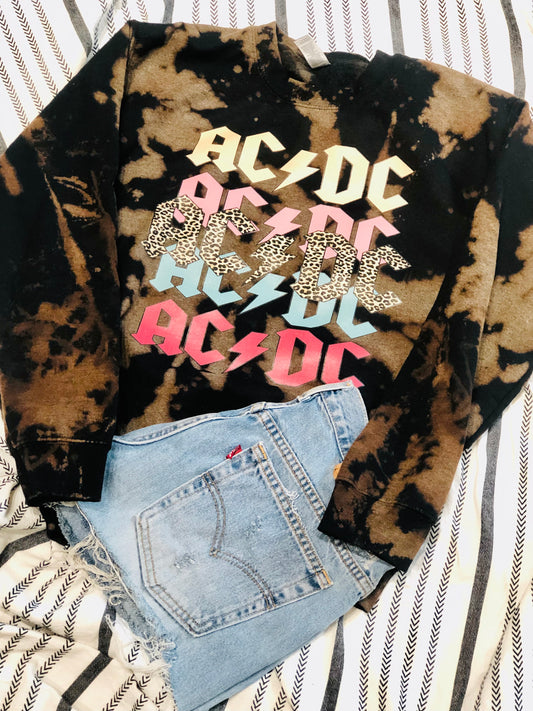 AC to the DC Bleached Sweatshirt