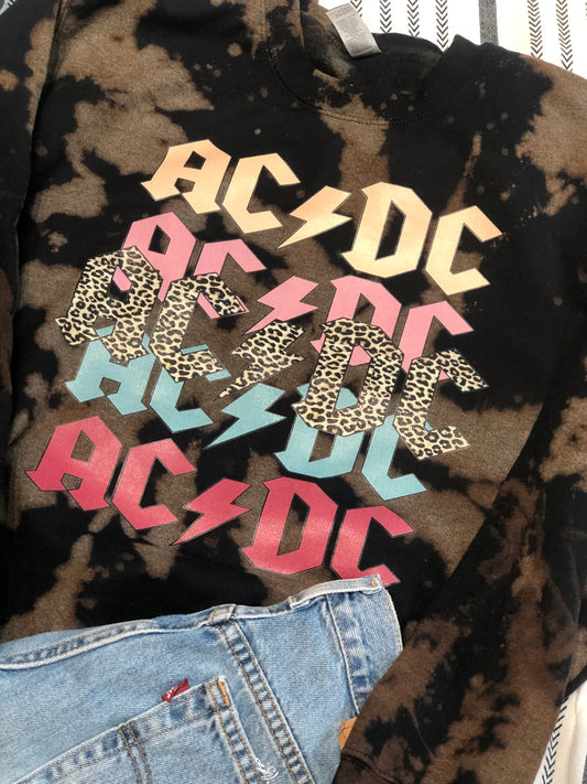 AC to the DC Bleached Sweatshirt