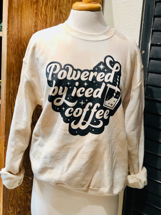 Powered By Ice Coffee Sweatshirt